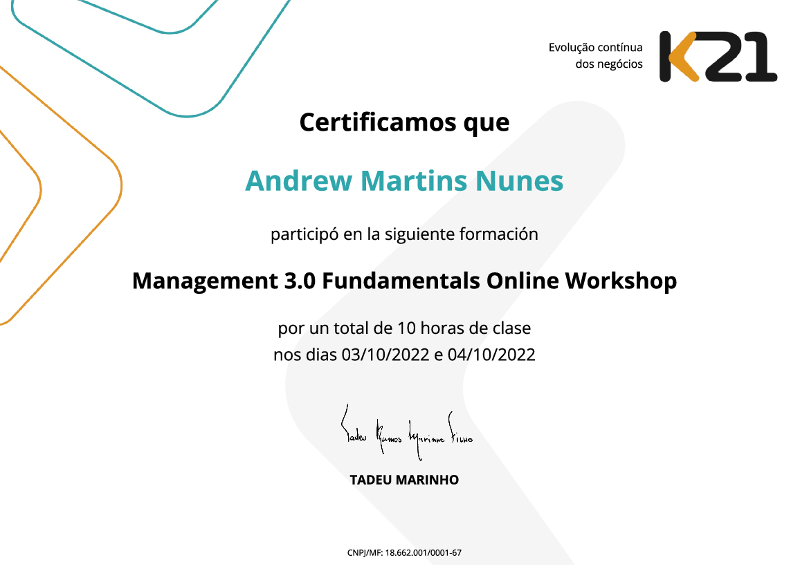 Certificado K21